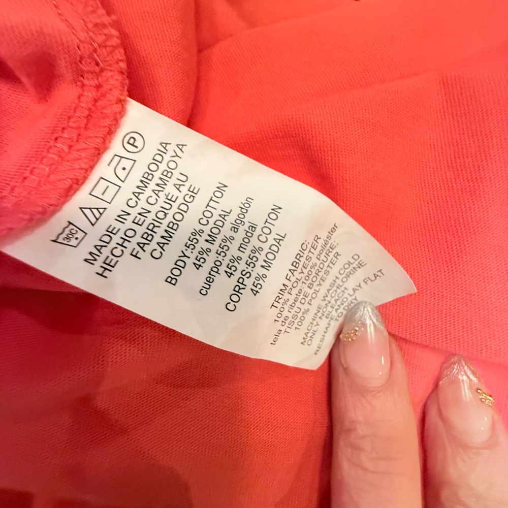 Michael Kors Orange Contrast Flutter Short Sleeve T-Shirt Size XL MSRP $95 - Picture 8 of 8